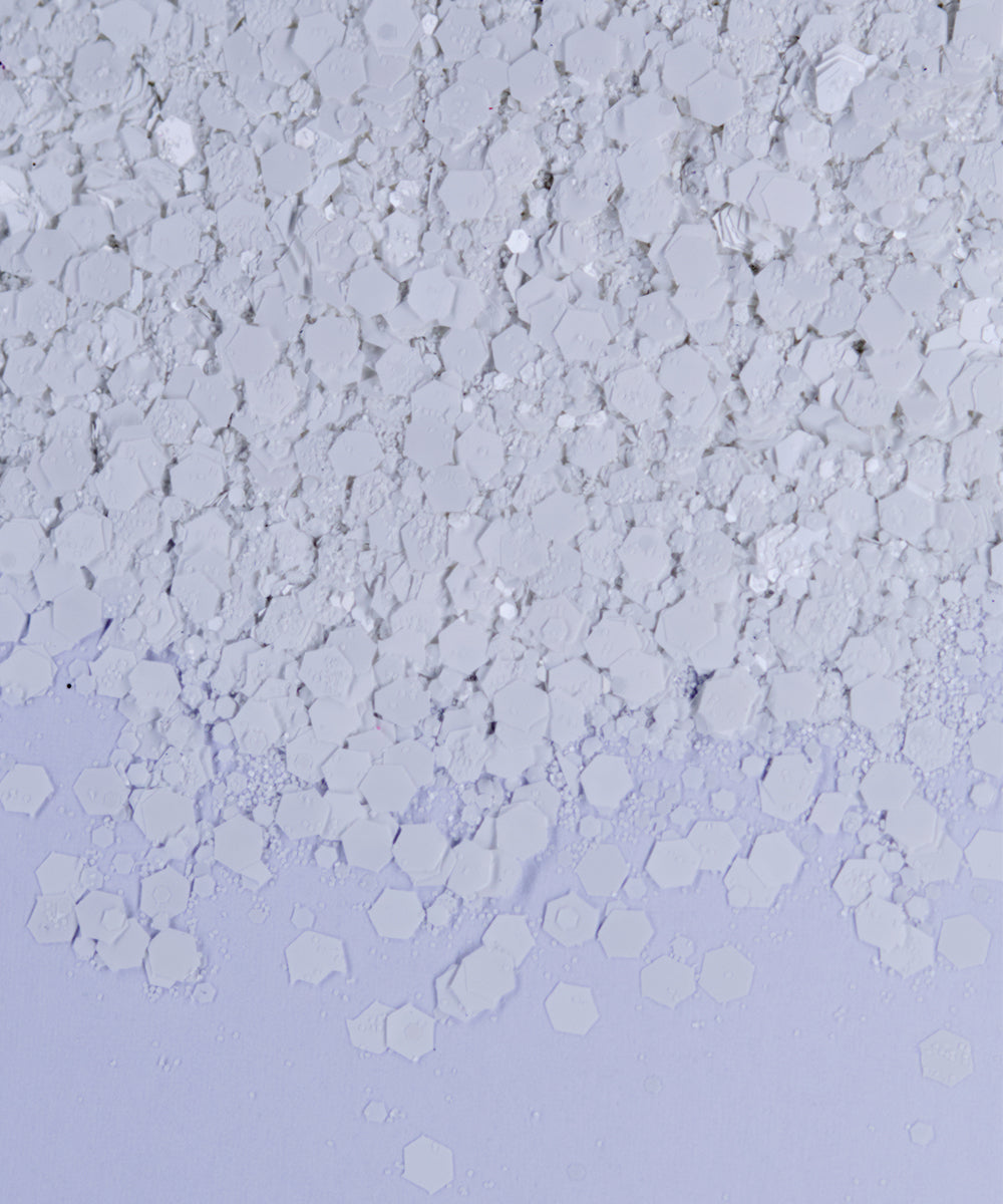 Glitter Chunky hexágonos blanco opaco