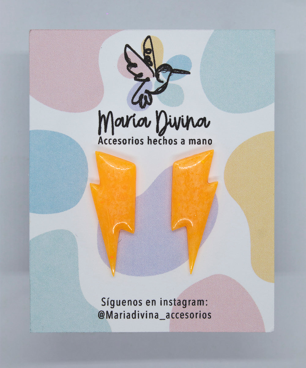 Rayos mini neon naranjos