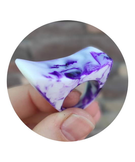 Anillo marmolado morado
