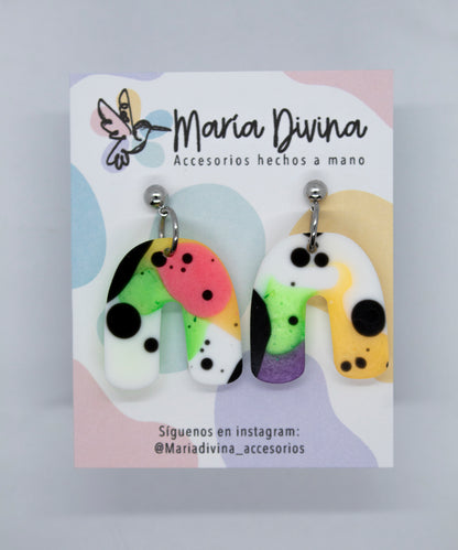 Arco, baño de plata, multicolor