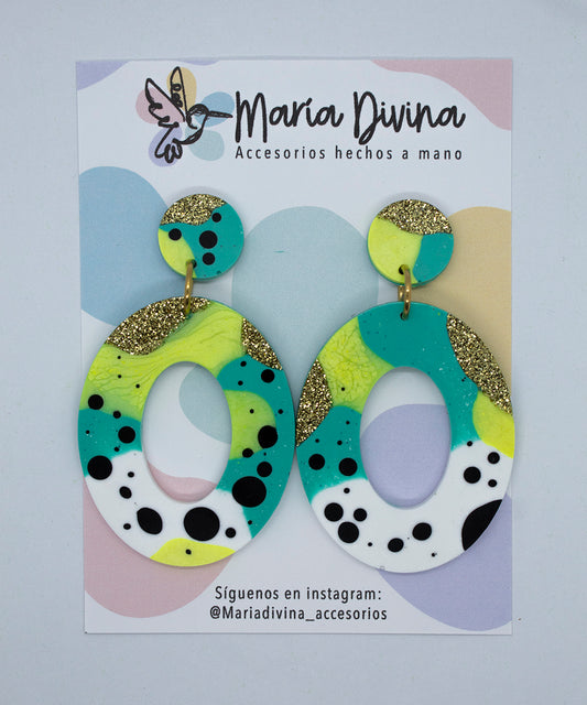 Aros argolla grandes multicolor