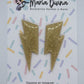 Aros rayo XL glitter crema y dorados